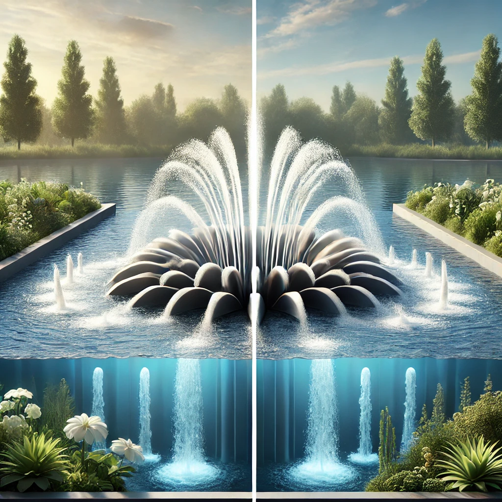 Diferencias entre fuentes flotantes decorativas y funcionales